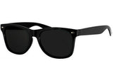 Sorte Wayfarer solbriller.