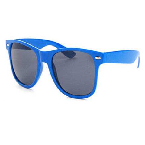 Blå Wayfarer solbriller.
